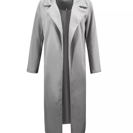 Autumn Long Wool Coat for Women Casual Fashion Ladies Outerwear