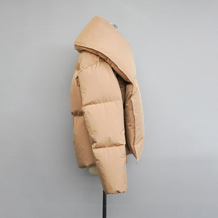 Women's Khaki Winter Down Coat Warm Puffer Jacket Custom Fit