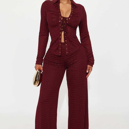 Women’s Patchwork Jacket & Pants Set Elegant 2 Piece Outfit 2026