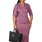 Women’s V-Neck Office Pencil Dress Half Sleeve Elegant Summer Workwear