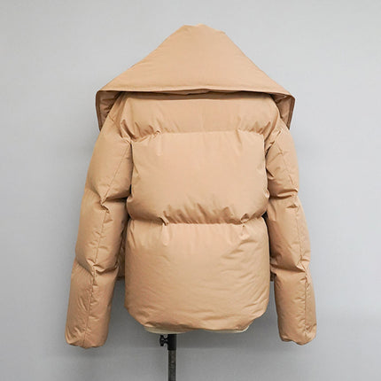 Women's Khaki Winter Down Coat Warm Puffer Jacket Custom Fit