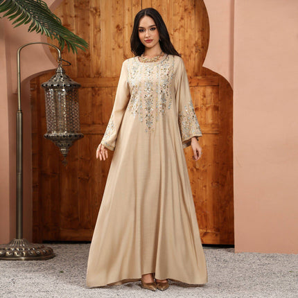 Sequin Embroidered Dubai Abaya for Women | Luxury Islamic Dress