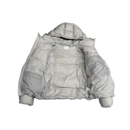 Men’s Grey Luxury Down Jacket 900 Fill Winter Puffer Coat for -10°C Cold