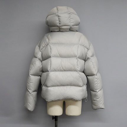 Men’s Grey Luxury Down Jacket 900 Fill Winter Puffer Coat for -10°C Cold