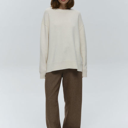 Women's Oversized O-Neck Knit Sweater Loose Warm Autumn Winter Pullover