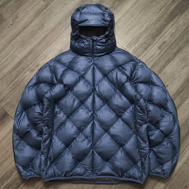Men’s Quilted Down Puffer Jacket White Duck Down Winter Coat OEM