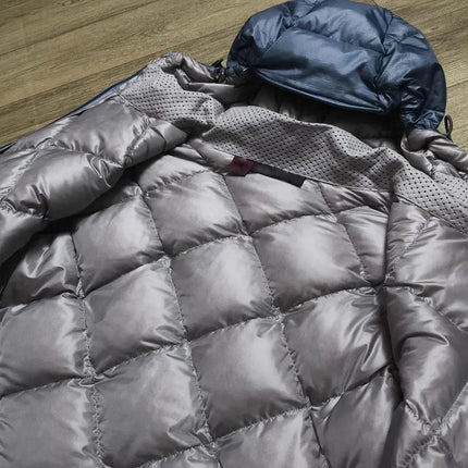 Men’s Quilted Down Puffer Jacket White Duck Down Winter Coat OEM