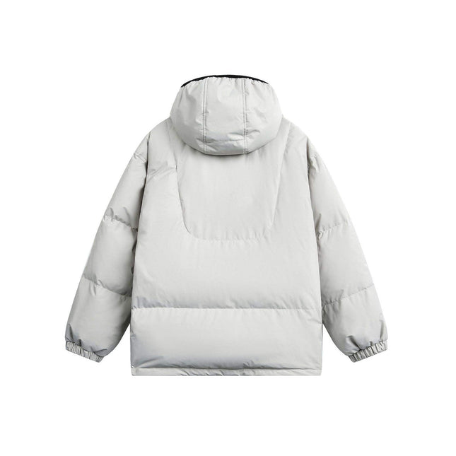 Men's White Duck Down Hooded Jacket Waterproof Warm Winter Coat OEM