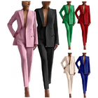 Women’s Slim Fit Office Suit Set Blazer & Pants Formal Business Wear