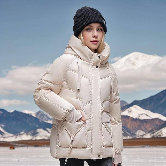 Green Hooded Duck Down Jacket for Women and Men Winter Coat