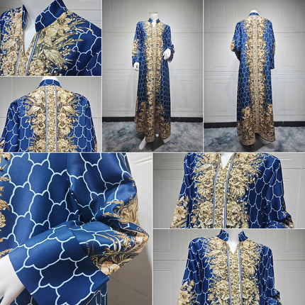 Luxury Rhinestone Embellished Dubai Abaya for Women | Elegant Islamic Dress