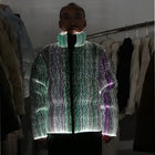 Men's Luxury Luminous LED Down Puffer Jacket Matte Winter