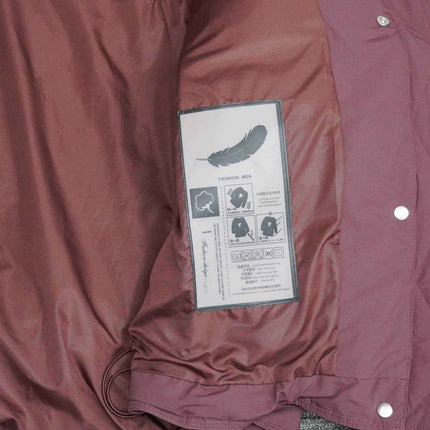 Unisex Burgundy Down Jacket 650FP Hooded Winter Coat for Men and Women
