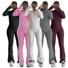 Women’s Hooded Tracksuit 2 Piece Set Jacket and Jogger Pants Spring Fall