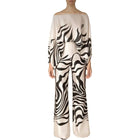 Elegant Women’s Printed One-Piece Collar Suit Long Sleeve Casual Set