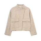 Long Winter Jacket for Women Korean Style Lapel Button Coat 2025