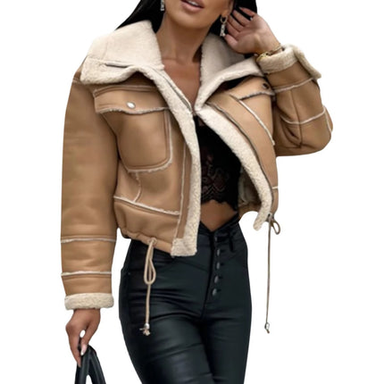 Women’s PU Leather Biker Jacket for Autumn Winter | Motorcycle Style Coat