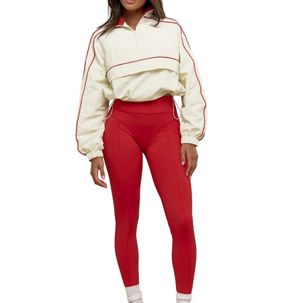 Women’s Breathable Knit 2 Piece Set Crop Top and Ankle Leggings