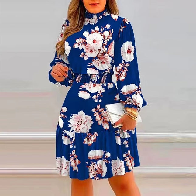 Women’s Floral Print Dress Short or Long Sleeves Casual Summer Style