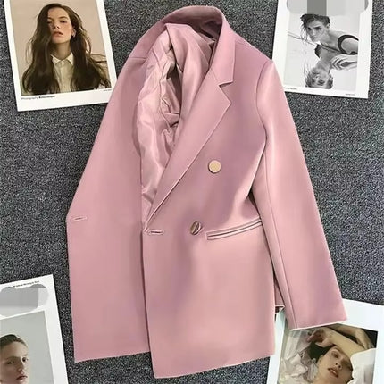 Women’s Spring Fall Solid Color Blazer Jacket 2024 Slim Fit