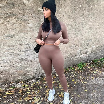 Women’s Two-Piece Activewear Set | Stylish Summer & Autumn Sports Outfit