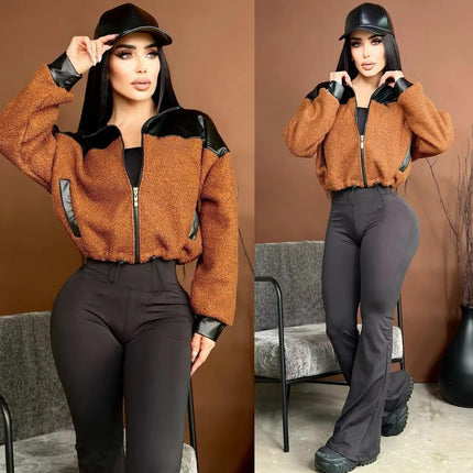 Autumn Winter Women’s Maternity Wool Silk Jacket Coat Slim Vintage Trendy Top