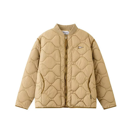 Vintage Quilted Cotton Baseball Jacket Women Waterproof Padded Coat