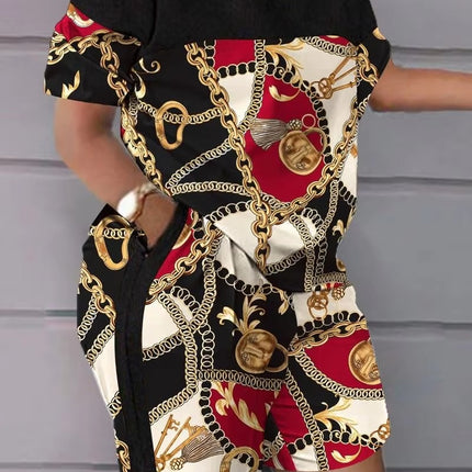 Women Summer Two Piece Set T Shirt Shorts Jogger Gym Plus Size