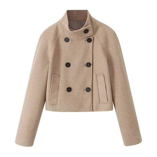 Long Winter Jacket for Women Korean Style Lapel Button Coat 2025