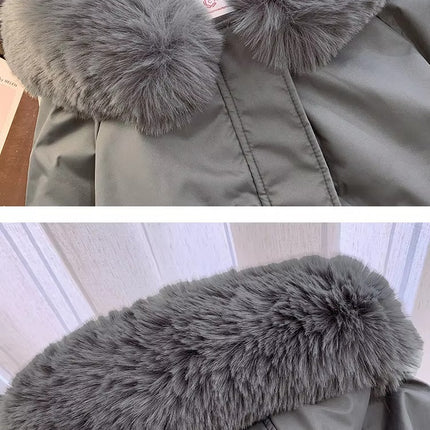 Women’s Hooded Parka Winter Fleece Cotton Padded Long Sleeve Casual Coat