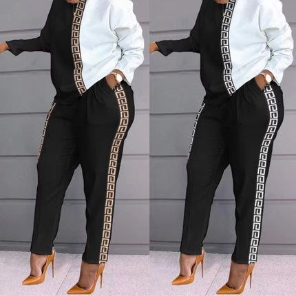 Women’s Cotton 2 Piece Jogger Set Long Sleeve Casual Lounge Outfit