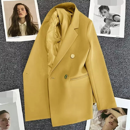 Women’s Spring Fall Solid Color Blazer Jacket 2024 Slim Fit