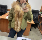 White Duck Down Winter Jacket Women with Real Fox Fur Collar Luxury Coat