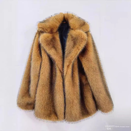 Women’s Faux Fur Winter Coat | Elegant Plush Warm Jacket Outerwear