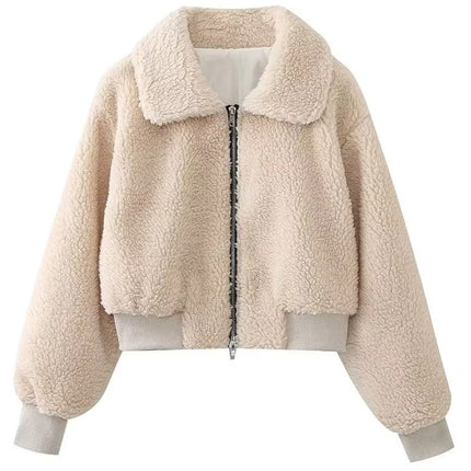Long Winter Jacket for Women Korean Style Lapel Button Coat 2025