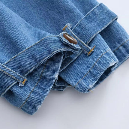 Women's Vintage Cowboy Trench Coat Spring 2024 Chic Long Sleeve Overcoat