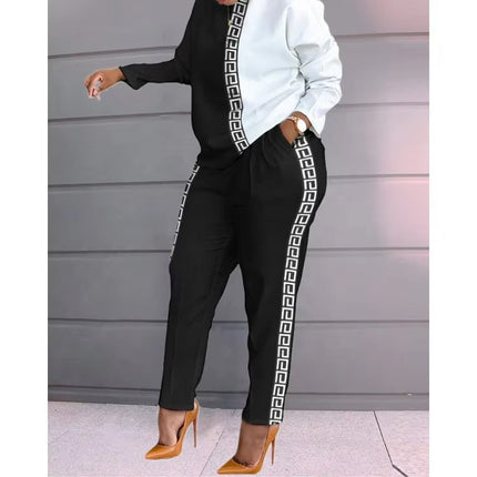 Women’s Cotton 2 Piece Jogger Set Long Sleeve Casual Lounge Outfit