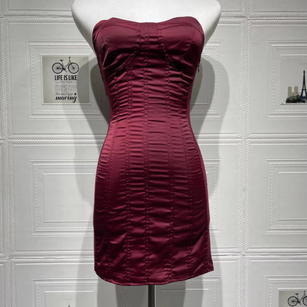 Strapless Lace-Up Mini Dress – Sexy Summer Party Look