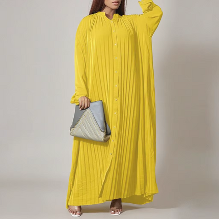 Women’s Summer Loose Pleated Casual Dress Plus Size Comfort Fit