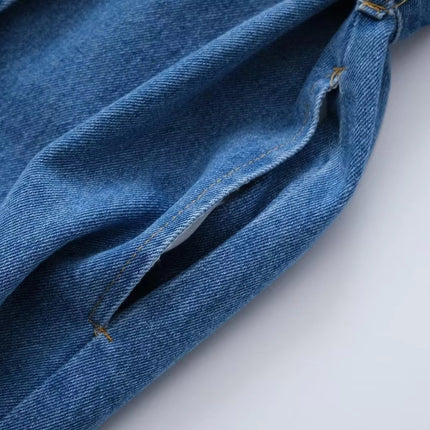 Women's Vintage Cowboy Trench Coat Spring 2024 Chic Long Sleeve Overcoat