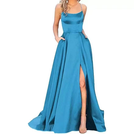 Luxury Strapless Velvet Corset Evening Dress with Split Ruffle