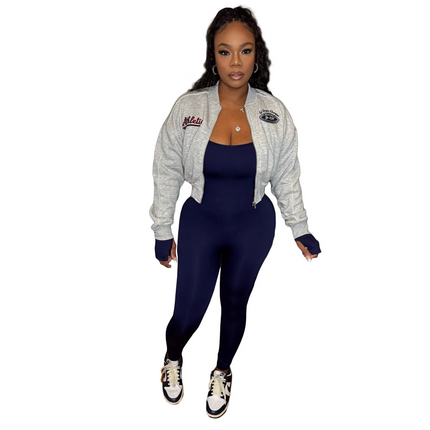 Women’s Winter Printed Fleece Sweatshirt with Stand Collar Casual Fit